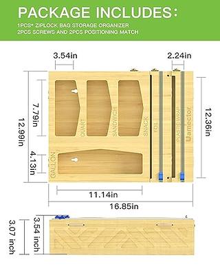 Bamboo Ziplock Bag Organizer and Plastic Wrap Dispenser with Cutter, 6 In 1  Foil and Plastic Wrap Organizer for Kitchen Drawer, Ziplock Bag Storage  Organizer for Gallon, Quart, Sandwich, Snack - Yahoo Shopping