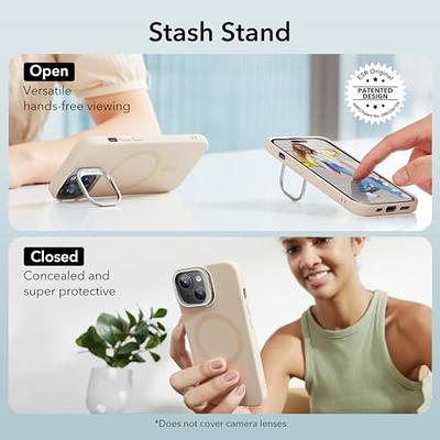 ESR for iPhone 15 Plus Case, MagSafe Silicone Case with Stand,  Military-Grade Protection, Built-in Camera Stash Stand, Magnetic Phone Case  for iPhone 15 Plus, Cloud Series,Light Tan - Yahoo Shopping