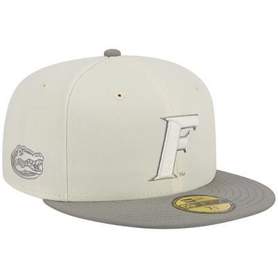 Men's New Era Heather Gray/Royal Florida Gators Patch 59FIFTY Fitted Hat