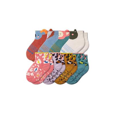 Toddler Bombas Gripper 4 Pack Ankle Socks