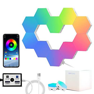 Hexagon Lights 8 Pack LED Wall Panels RGB Gaming Lights APP Smart