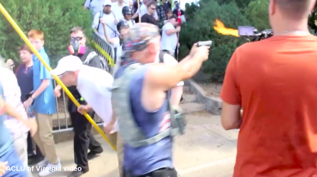 Richard Wilson Preston was arrested for firing a gun during the clashes in Charlottesville, Virginia, on Aug. 12. (ACLU of Virginia)