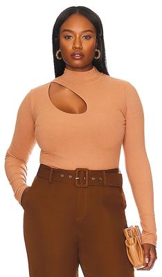 REMI x REVOLVE Margo Cut Out Bodysuit in Peach. - size 4X (also in 3X) -  Yahoo Shopping