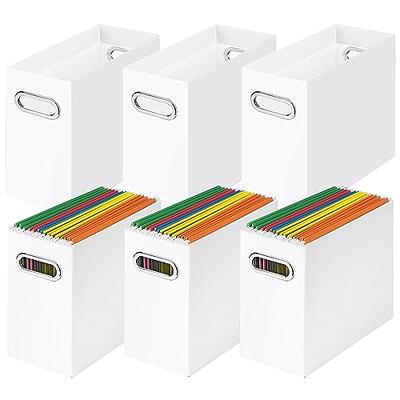 Tunnkit File Organizer, Cardboard File Box for Letter Size Hanging File  Folder Storage, Collapsible Hanging File Organizer with Handles for Office/Home/School,  White, 6 Packs - Yahoo Shopping