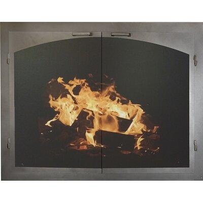 Ebern Designs Aahim Cabinet Iron Fireplace Door