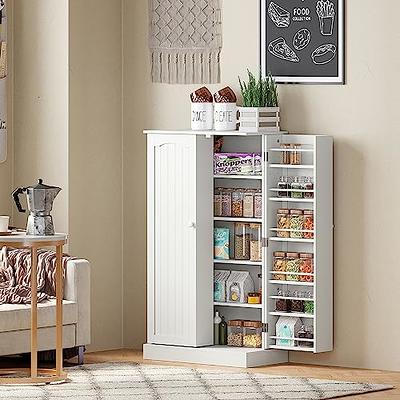 41 Farmhouse Kitchen Pantry Cabinet Storage Organizer with Adjustable  Shelves