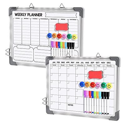 Small Weekly Calendar Dry Erase Whiteboard for Wall, 16 x 12 Magnetic Dry  Erase Board, Hanging Double-Sided White Board, Portable Board for List,  Kitchen, Planning, Memo, Home, Office