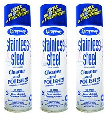 Sprayway SW841 Aerosol Stainless Steel Polish & Cleaner, 15 oz (15 oz can,  Pack of 2) - Yahoo Shopping