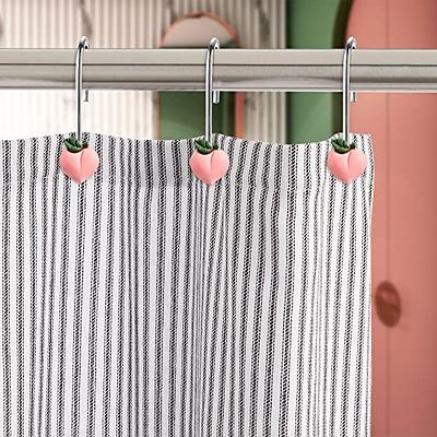 W1cwey 12pcs Peach Shower Curtain Hooks Pink Rustproof Metal Curtain Hangers  Glide Shower Rings for Shower Curtain Cute Fruit Theme Resin Stainless  Steel Curtain Hook Rings for Kids Bathroom Decor - Yahoo