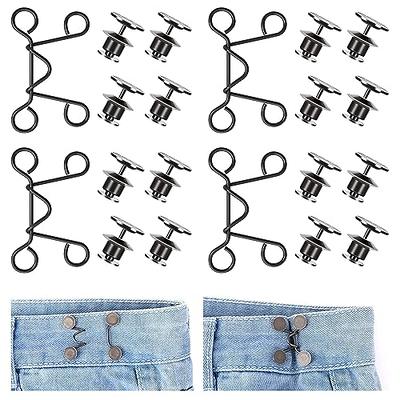 Pant Waist Tightener Waistband Tightener Waist Buckle Pants Clips for Waist  Black 