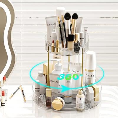 ZHIAI 2 Piece Set Stackable Makeup Organizer Drawers, Plastic Bathroom  Organizer, Cosmetic Storage Box for Vanity, Undersink, Skincare, Kitchen