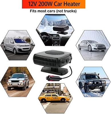  Car Defroster,12v 200w Portable Car Heater, 2 In 1