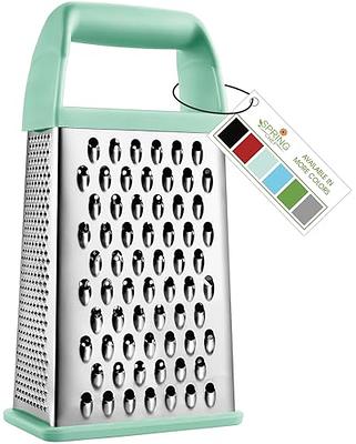 Spring Chef Professional Cheese Grater, Stainless Steel with Soft Grip  Handle, 4 Sides, Handheld Kitchen Food Shredder Best Box Grater for Parmesan  Cheese, Vegetables, Ginger, 10 Mint - Yahoo Shopping