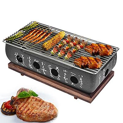 Mini BBQ Grill Japanese Alcohol Stove One Person Home Smokeless Barbecue  Grill Outdoor BBQ Oven Plate Roasting Cooker Meat Tools