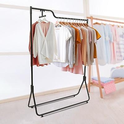 Unique Clothes Display Rack - Wall Hanging Clothes Rack Clothing Rack -  Garment Rack Shelves for Retail Stores (Color : Black, Size : 120cm)