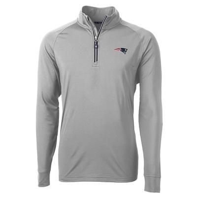 Men's Cutter & Buck Gray Miami Dolphins Big Tall Adapt Eco Knit Quarter-Zip Pullover Jacket