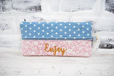 Personalized Blue & Pink Floral Pencil Case//Writing Accessories - Yahoo  Shopping