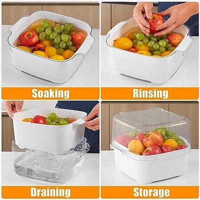 Multifunctional Plastic Colander Strainer Washing Rinse Bowl for