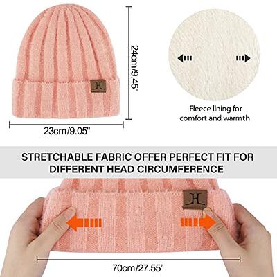 FZ Fantastic Zone Mens Winter Beanie Hats Scarf Set Warm Knit Skull Caps Neck Warmer with Fleece Lined Gifts for Men Women