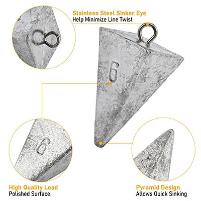 Pyramid Sinkers Fishing Weights Surf Fishing Weights Sinkers Ocean  Saltwater Pyramid Weight Fishing Sinkers Fishing Gear Tackle 1oz 2oz 3oz  4oz 5oz