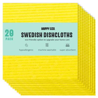 Eulnars Swedish Dishcloths for Kitchen, 8 Pack Reusable Paper Towels  Washable, Quick Drying Dish Towels, Super Absorbent Cellulose Sponge  Cloths