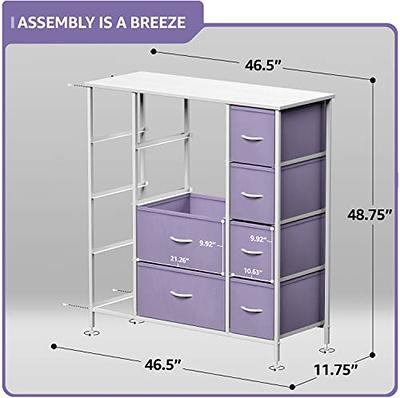 Sorbus 5 Drawer Storage Cube Dresser - Tie-Dye Purple