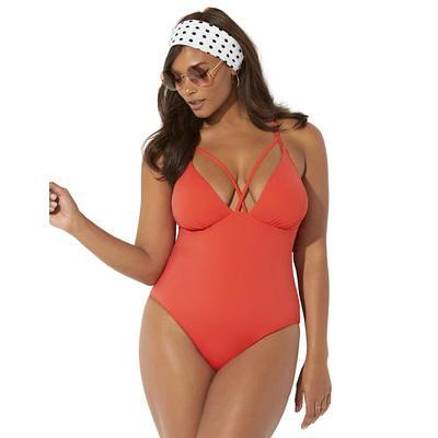 Plus Size Women's Sarong Front One Piece Swimsuit by Swimsuits For All in Water  Droplet (Size 26) - Yahoo Shopping