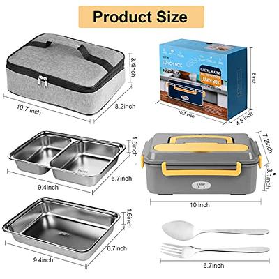 Electric Heating Lunch Box Stainless Steel Food Heater Container