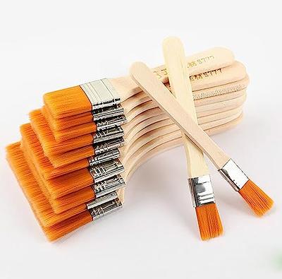 Falling in Art Natural Bristle Professional Paintbrush Set, 15PCS Long  Handled Paint Brushes for Acrylic Painting, Oil Paint Brushes of Fan,  Round