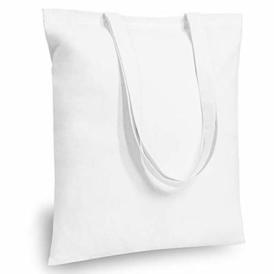 TOPDesign 5 | 12 | 24 | 48 | 192 Pack Economical Cotton Tote Bag Lightweight Medium Reusable Grocery Shopping Cloth Bags Suitable for DIY Advertising