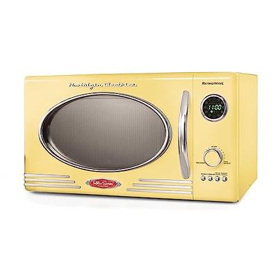  SIMOE Small Microwave Oven, 0.7 Cu Ft 700W Countertop Retro  Microwave with 8 Auto-cooking Set & Defrost, Child Lock, Compact Microwave  w/10 Inch Removable Turntable, Timer, 5 Micro Power, LED Lighting 