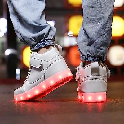 LED Light Up Sneakers Low Top USB Charging Lace-Up Men Women Unisex Shoes  Red | GALAXY LED SHOES