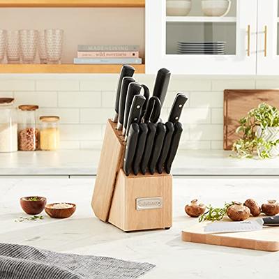 Cuisinart German Steel 15-Pc. Knife Block Set | Stainless Steel | One Size | Cutlery Knife Block Sets | Contoured Handle|Ergonomic Handle