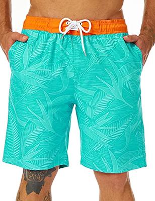 Arcweg Mens Swim Trunks with Compression Liner 9 inch 2 in 1 Shorts Big and  Tall,Quick Dry