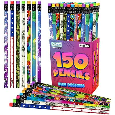 100 Pieces Wooden Pencil with Eraser Assortment Colorful Pencils