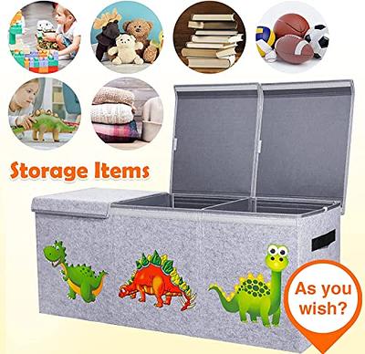 Toy Storage Chest, Large Kids Toy Box Chest Storage with  Lids,40.6X16.5X14.2Toy Storage Organizer,Collapsible Sturdy Storage Bins  Organizer for