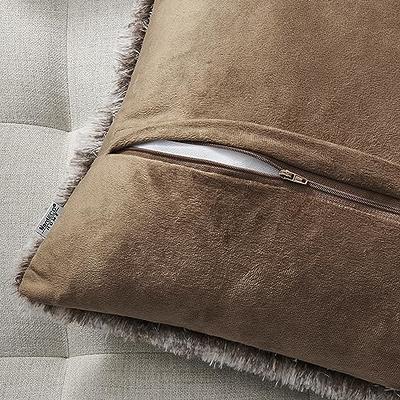 NordECO HOME Luxury Soft Faux Fur Fleece Cushion Cover Pillowcase  Decorative Throw Pillows Covers, No Pillow Insert, 18 x 18 Inch, Brown  Ombre, 2 Pack - Yahoo Shopping