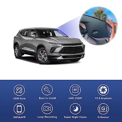 Fitcamx Front 4K+Rear 1080P Dash Cam Adapts for Chevrolet Blazer 2019 2020  2021 2022 2023 (Has Auto Dimming Mirror), OEM Style, Dual HD Video, Loop