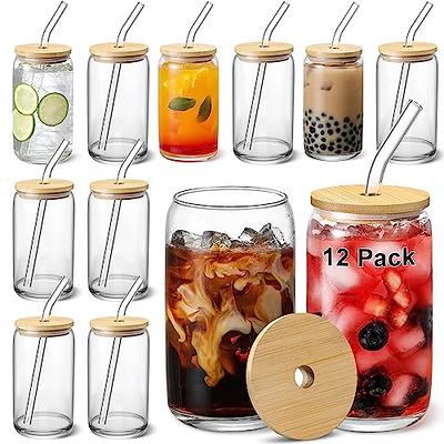 [ 6 Pack ] Glass Cups Set - 24oz Wide Mouth Mason Jar Drinking Glasses w  Bamboo Lids & Straws & Airt…See more [ 6 Pack ] Glass Cups Set - 24oz Wide
