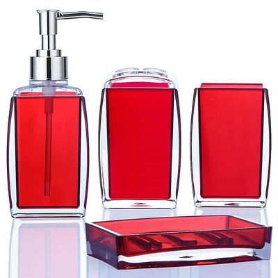 Dracelo 4-Piece Bathroom Accessory Set with Soap Dispenser