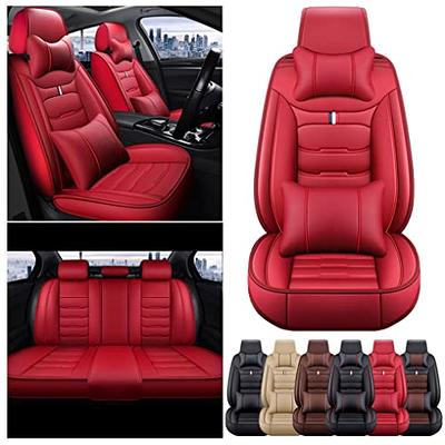 BPOOBP Luxury 5 Seats Car Seat Covers Fit for Frontier Vehicles Front&Rear  Seat Protector Waterproof Leather Seat Cushion (Red with Pillows) - Yahoo  Shopping