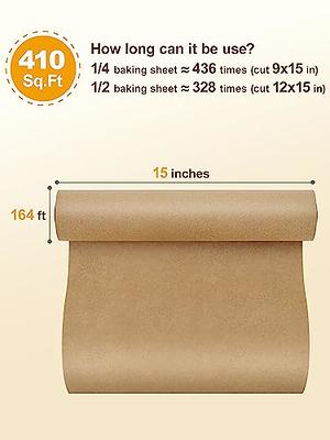 SMARTAKE 2-Pack Parchment Paper Roll, 15 in x 164 ft, 410 Sq.Ft Baking Paper  with Metal Cutter, Non-Stick Baking Paper Sheets, Waterproof, for Cooking,  Air Fryer, Grilling, Steaming (Unbleached) - Yahoo Shopping