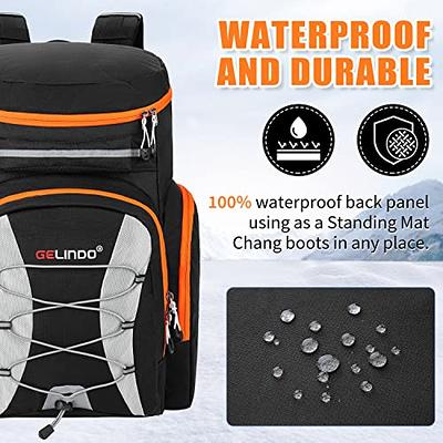 SHARKMOUTH Ski Boot Bag Backpack: Skiing Padded Helmet Pack & Snowboard  Gear Backpack for Winter Snowboarding, Snow Equipment and Accessories -  Snow Gear Ski Boot Backpack for Men, Women and Youth, Boot