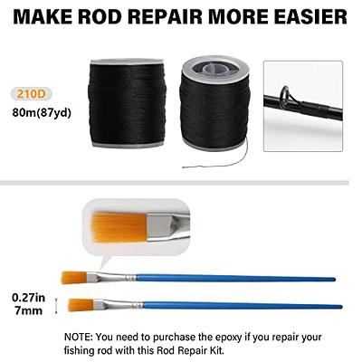 16pcs Rod Tip Repair Kit Rod Repair Kit Fishing Rod Tips Stainless Steel  Ceramic Ring Guide Rod Repair Replacement Top Tips 16 Sizes Black Small Rod