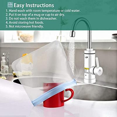 Silicone Reusable Food Saver Bags 4 Cups Of Storage Room- Airtight  Leakproof Vacuum Seal 4 Pack