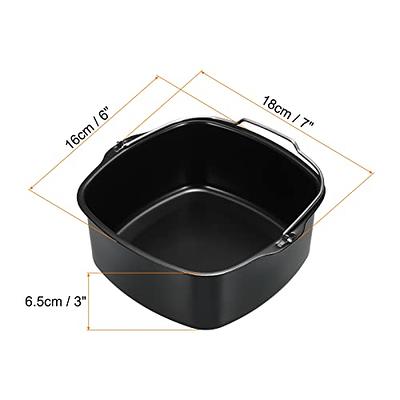 MECCANIXITY Baking Pan Universal Air Fryer Accessory Nonstick Coating  7x6x3 Stainless Steel for Pressure Cookers, Air Fryers Ovens Black -  Yahoo Shopping