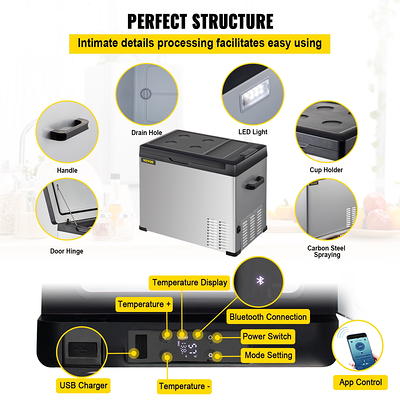 BENTISM 12volt Car Refrigerator Portable Freezer 32Qt Camping Refrigerator  Outdoor 