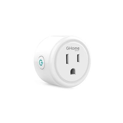Brightech Outdoor Wi-Fi Smart Plug - Alexa, Echo, Google Home Compatible,  No Hub Required - 2 Grounded Sockets - Timer and Schedule Function - Max