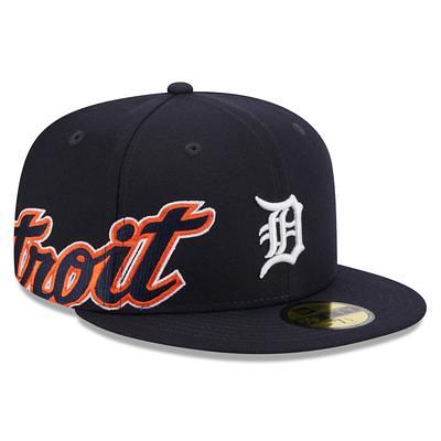 Men's New Era White/Navy Detroit Tigers Optic 59FIFTY Fitted Hat
