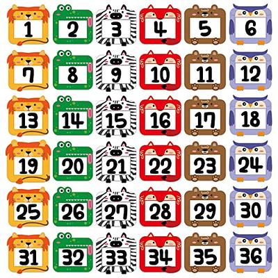 Wizia Carpet Markers with Numbers 1-36 for Classroom Supplies Teachers and Kids, 36 Pack 4 Floor Dots Rug Circles Marker Spot for Elementary